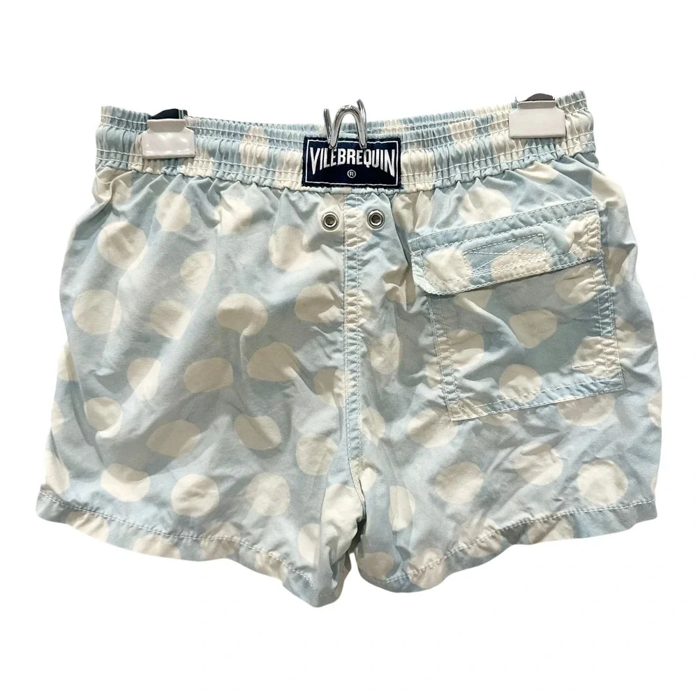 Vilebrequin Boys Light Blue Polka Dot Swim Trunks Board Shorts Size 8